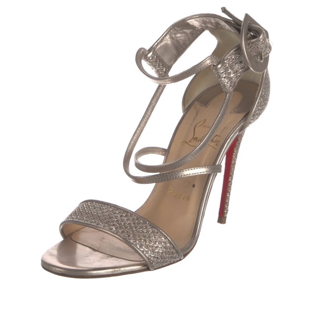 Christian Louboutin Chocan Lux ankle strap sandal. Size 8.5.